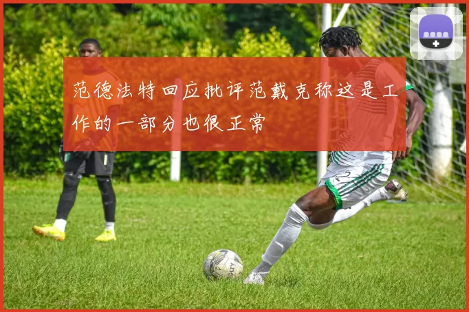 范德法特回应批评范戴克称这是工作的一部分也很正常